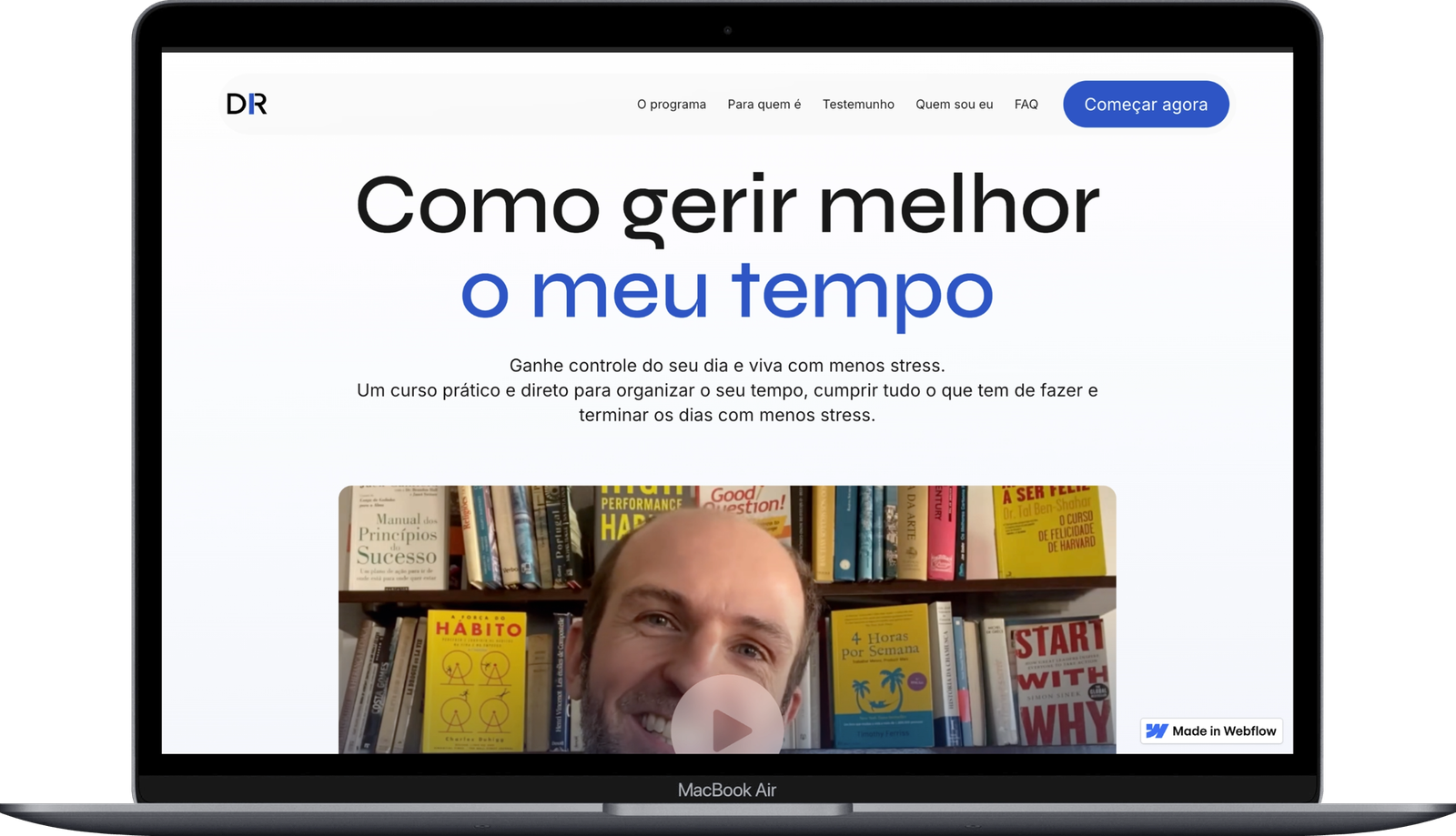comogerirmelhoromeutempo.pt en escritorio, portada