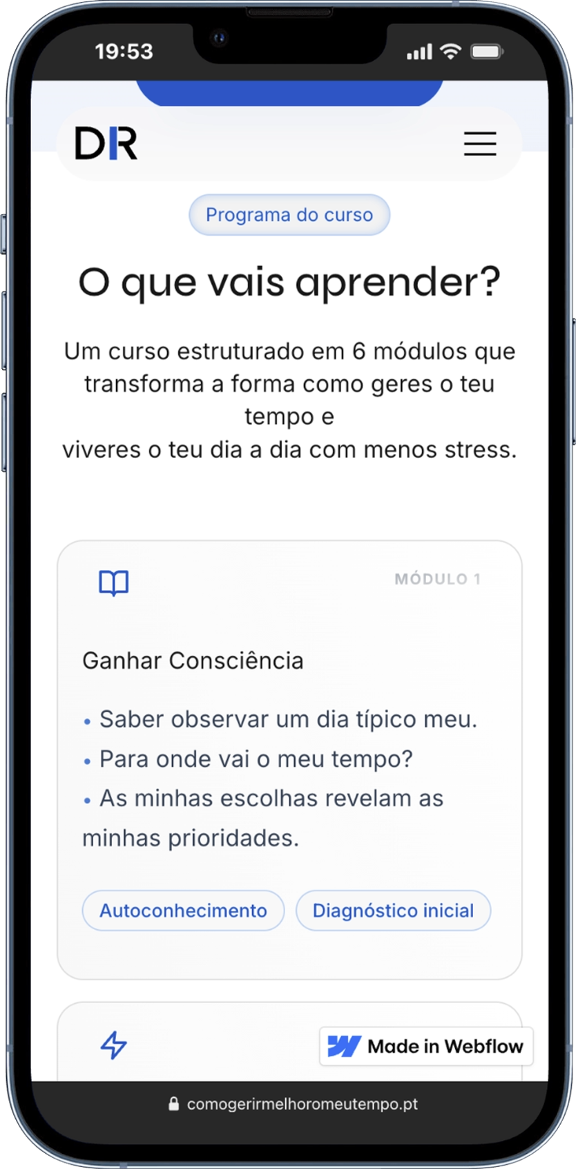 comogerirmelhoromeutempo.pt en móvil