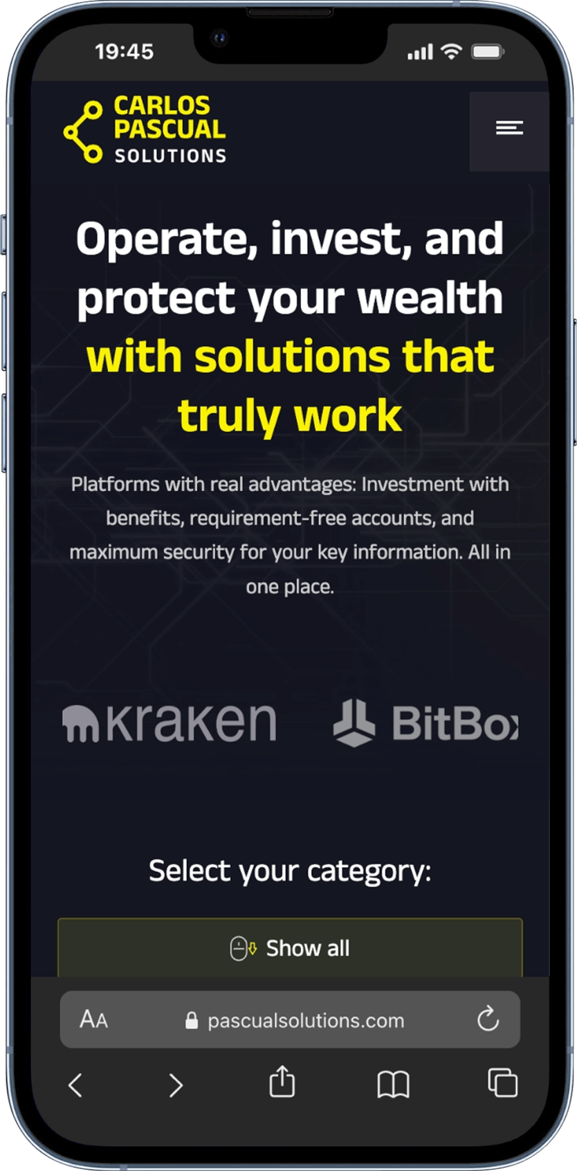 pascualsolutions.com en móvil: Operate, invest, and protect your wealth